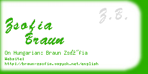 zsofia braun business card